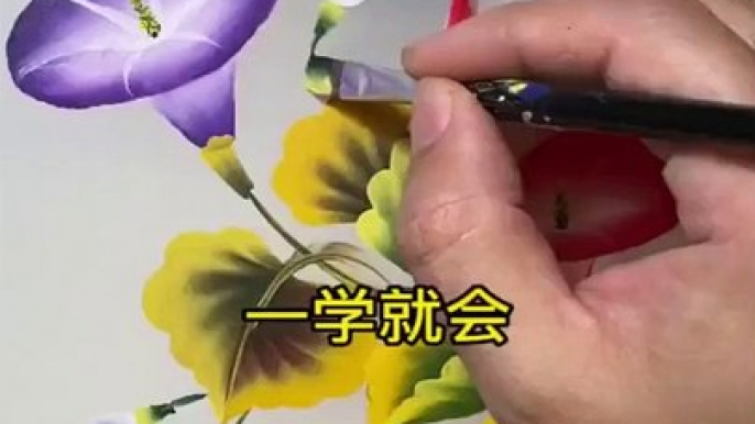 Easy Acrylic Painting 841 | How to paint Flowers | Painting Tutorials