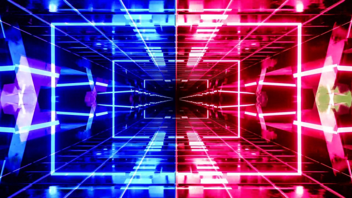 Red And Blue Color Tunnel Animation