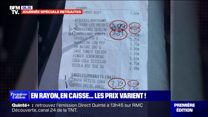 Dans les supermarchés, des clients constatent des écarts entre le prix affiché en rayon et celui sur leur ticket de caisse