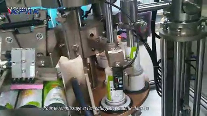 Machine automatique de remplissage et de scellage de tubes en plastique
