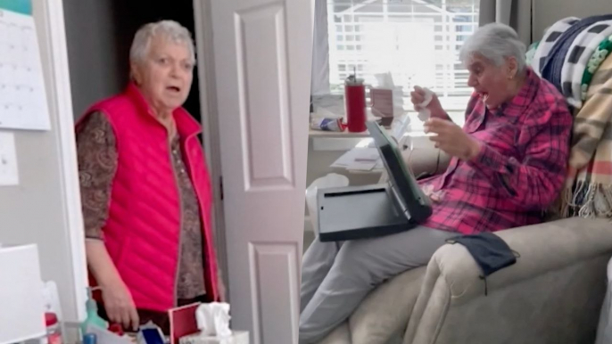 Grandma Screams When She Is Surprised By Best Friend Of 60 Years | Happily TV