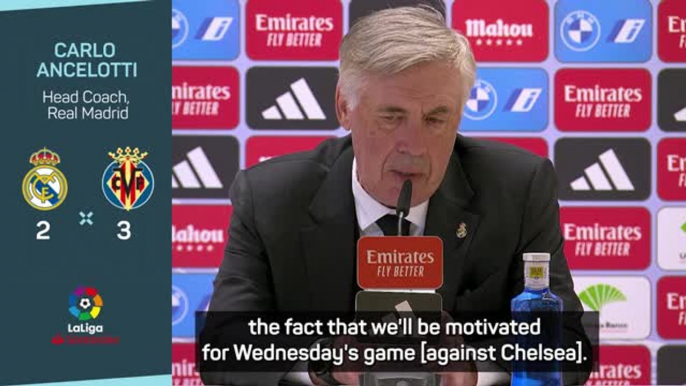 Ancelotti 'not worried' about the Champions League despite Villarreal home defeat