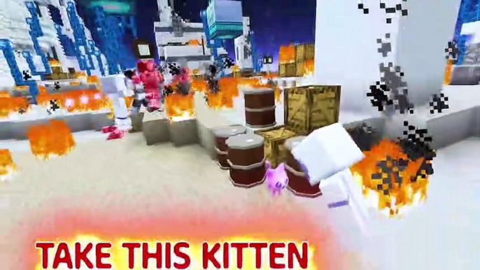 Playing as a Helpful SPACE KITTEN in Minecraft!