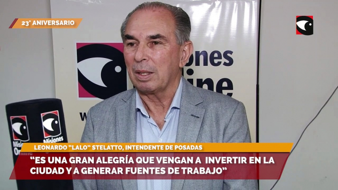 23° Aniversario de Misiones Online | Con respecto a empresas que se instalan en Posadas, Lalo Stelatto destacó que “es una gran alegría que vengan a generar fuentes de trabajo”