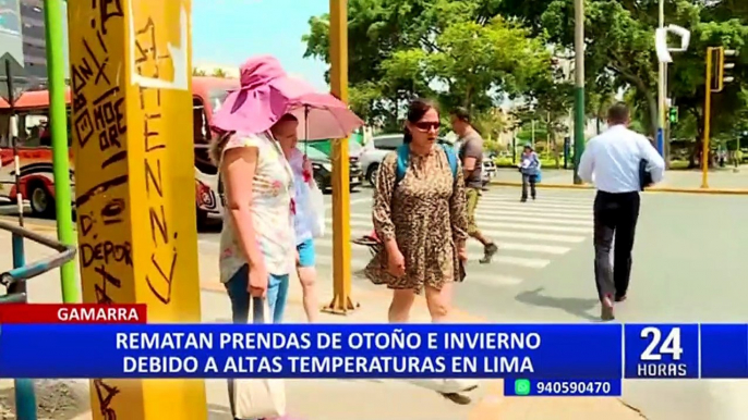 Gamarra: rematan prendas de otoño e invierno debido a sofocante calor