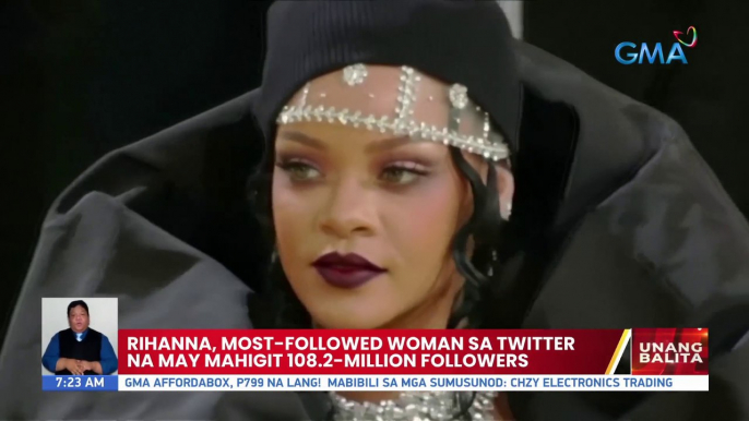 Rihanna, most-followed woman sa twitter na may mahigit 108.2-million followers | UB