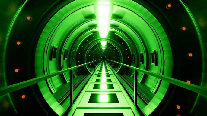 Green Round Tunnel VJ Loop