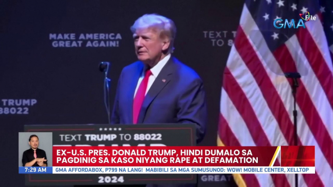 Ex-U.S. Pres. Donald Trump, hindi dumalo sa pagdinig sa kaso niyang rape at defamation | UB