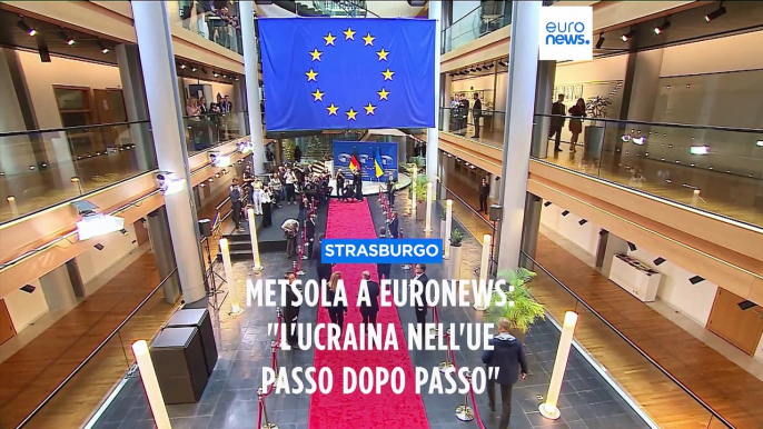 Metsola a Euronews: "L'Ucraina nell'Ue passo dopo passo"