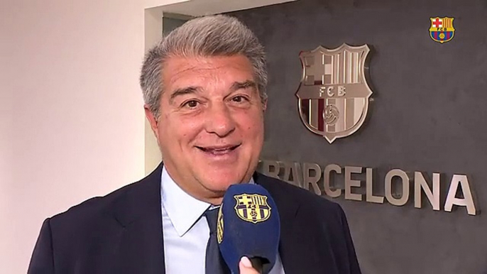 El presidente Joan Laporta valora la marcha de Sergio Busquets del FC Barcelona / FCB