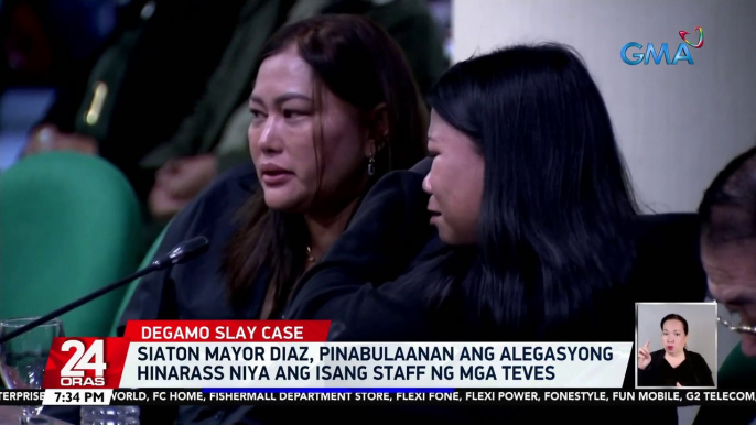 Siaton Mayor Diaz, pinabulaanan ang alegasyong hinarass niya ang isang staff ng mga Teves | 24 Oras