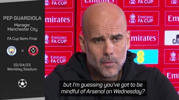 Guardiola fully focused on FA Cup despite Arsenal title showdown