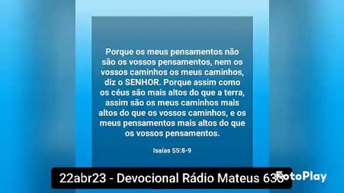 22abr23 - Devocional Rádio Mateus 633