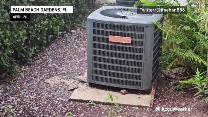 Baseball-sized hail and bigger pounds Texas and Florida