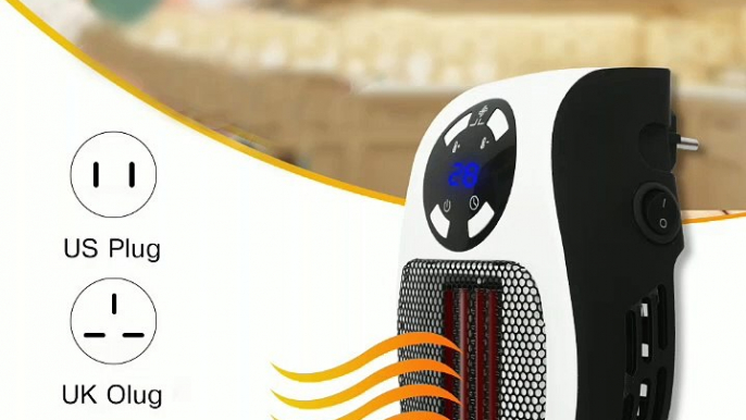 Portable Electric Heater Wall Fan Heater Handy Heating Stove Adjustable Thermostat Radiator Warmer Machine Home Appliance