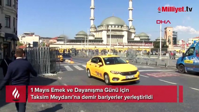 Taksim'de 1 Mayıs hazırlıkları