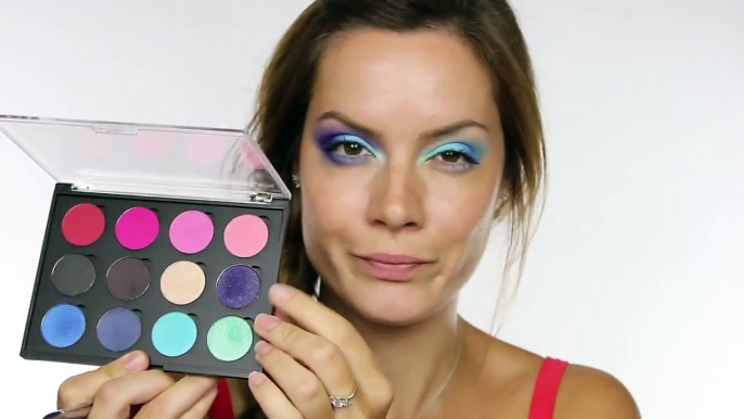 Bright Makeup (♥_♥) Bright Summer eye Makeup Tutorial (♥_♥) Vivid Blue Makeup For Brown Eyes