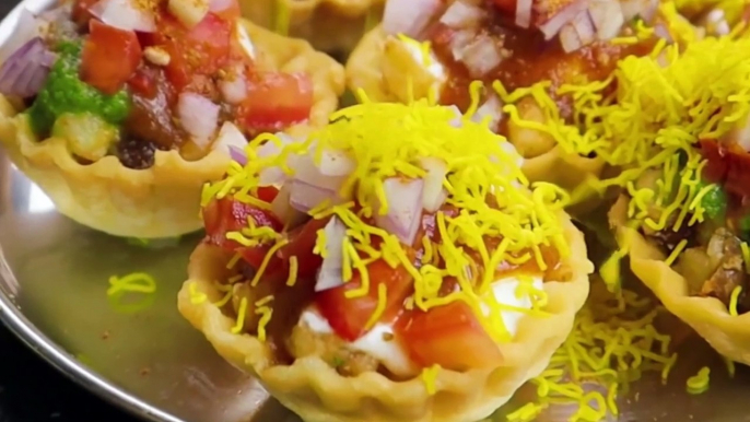 Basket Chaat recipe   Tokri chaat recipe   Chaat katori   Basket puri chaat recipe   टोकरी चाट