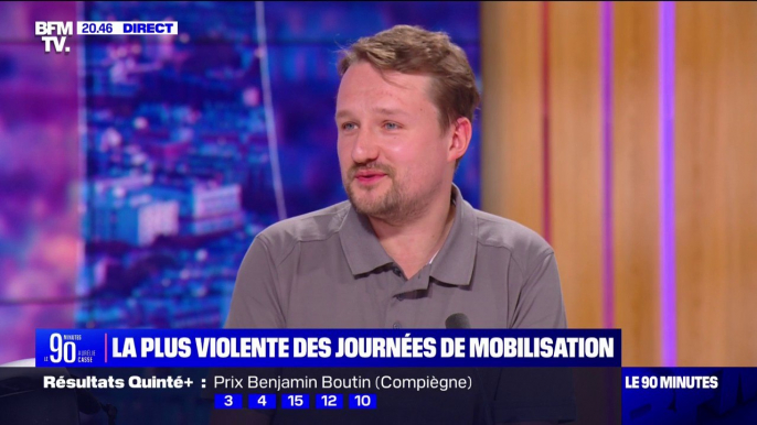 1er-mai: Rémy Buisine (journaliste à Brut) évoque les violences qu'il dit avoir subi de la part de la police alors qu'il couvrait la manifestation parisienne