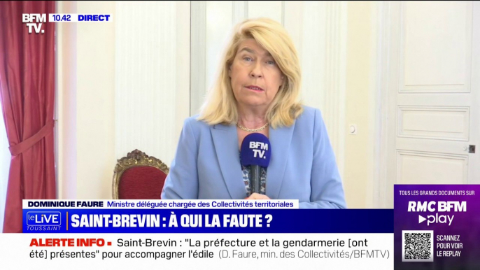 Dominique Faure, ministre déléguée chargée des Collectivités territoriales: "Nous pensons avoir agi, avec le préfet et la gendarmerie, comme nous le pensions nécessaire"