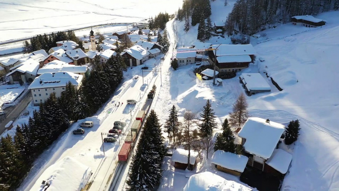 Train in beautiful Switzerland