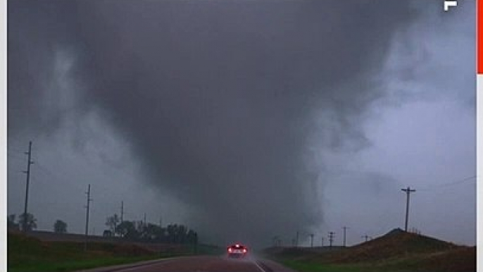 Possible Tornado Moves Across Highway in Central Nebraska