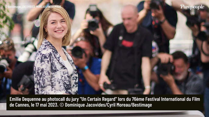 Émilie Dequenne cheveux plaqués et look ultra chic à Cannes pour son deuxième tapis rouge