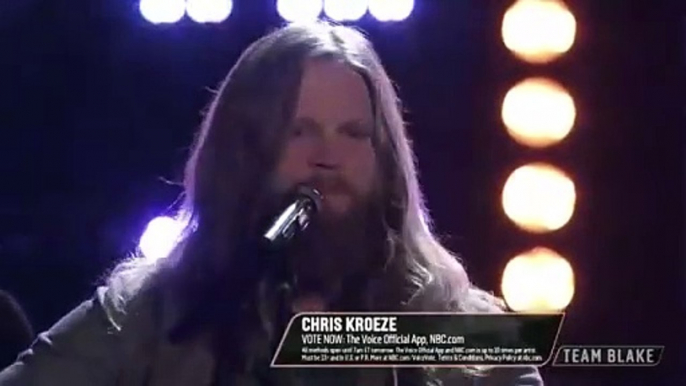 The Voice 2018 : Chris Kroeze Sings "Have You Ever Seen the Rain" - Live Playoffs Top 24