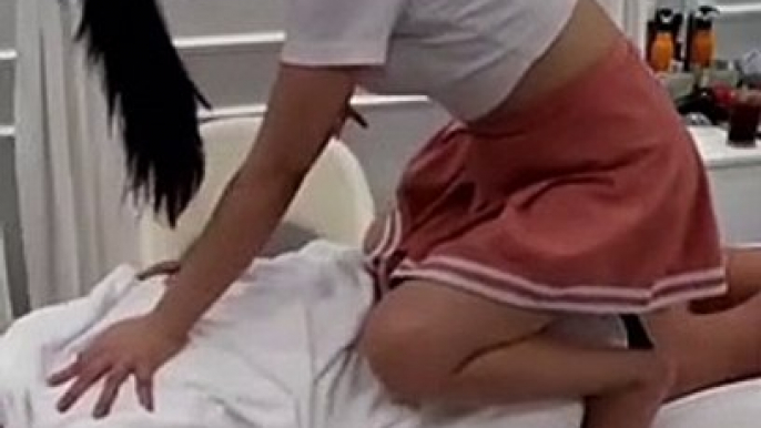 Beauty japan girl gives man a massage #massage #therapy #yoga #meditation #japan #women #asmr #bonecracking #chiropractor #hotstar