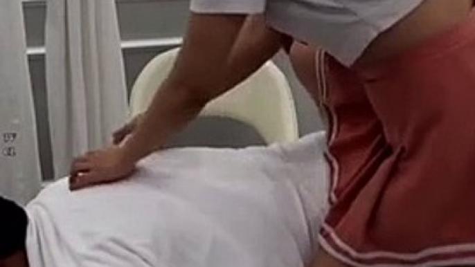 Man gets massage by beauty girl  #massage #therapy #yoga #meditation #japan #women #asmr #bonecracking #chiropractor #hotstar