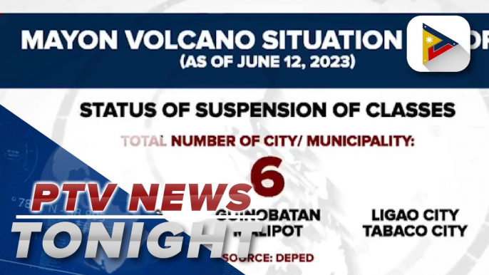 DepEd: Several cities, municipalities suspended classes due to Mayon unrest