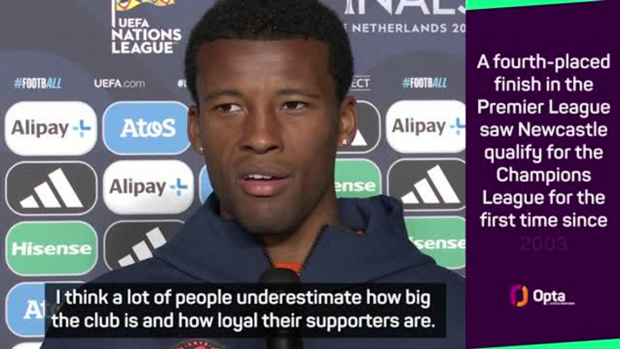 Newcastle fans 'deserve' Champions League football - Wijnaldum