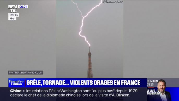 Grêle, tornade, vents violents... Les images impressionnantes des orages qui ont touché la France hier soir