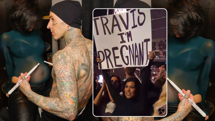 Kourtney Kardashian Reveals Pregnancy; Fans Wonder Travis Barker Hadn’t A Clue She Was Pregnant