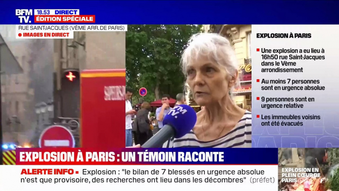 Explosion d'un immeuble dans Paris - En plein direct, une femme qui a vécu ce moment fait un malaise sur BFM TV qui est obligé d'interrompre l'interview