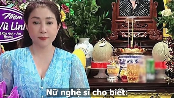 Nghệ sĩ Thoại Mỹ đến thăm cố nghệ sĩ Vũ Linh 100 ngày, trước đó ngại lên mộ cũng không qua nhà vì ồn ào gia đình