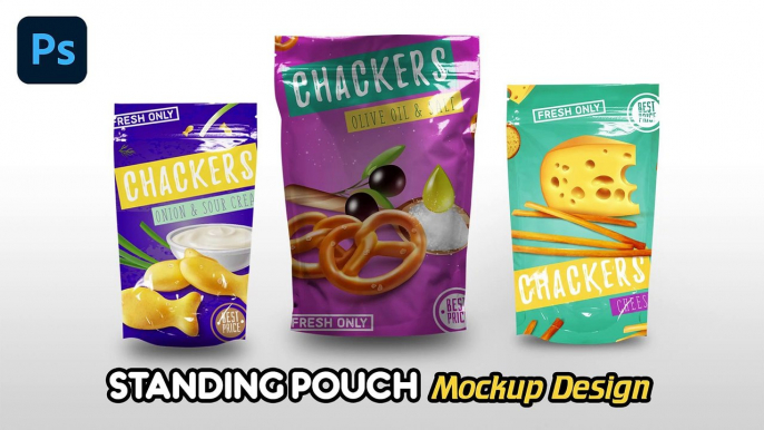 Standing Pouch Mockup Design Adobe Photoshop