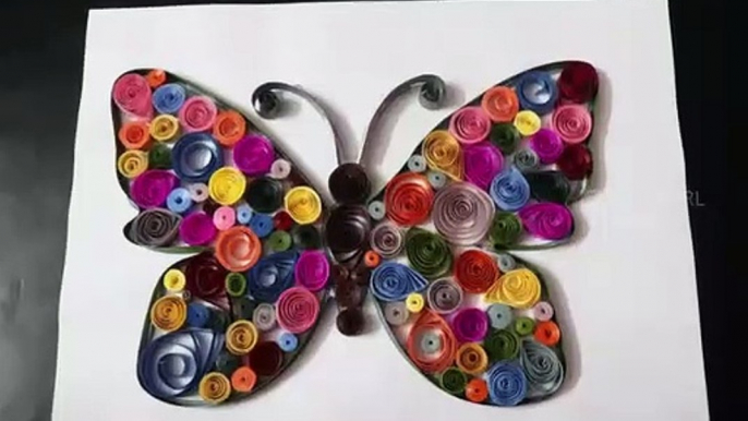 Butterfly Quilling Art   Paper Quilling Art   DIY   Art and Crafts #1