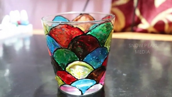 Colourful Glass Painting   Glass Painting Ideas   Art and Crafts #3