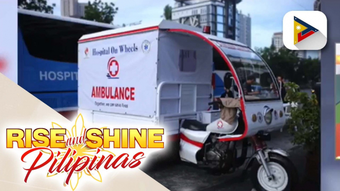 Motorcycle ambulance, kayang makapasok sa maliliit na daan na hindi kayang pasukin ng 4-wheeled vehicles