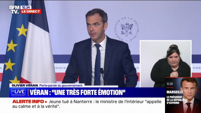 Adolescent tué à Nanterre: "On est pas dans un temps politique, on est dans un temps de l'émotion et dans un temps de l'enquête" déclare Olivier Véran