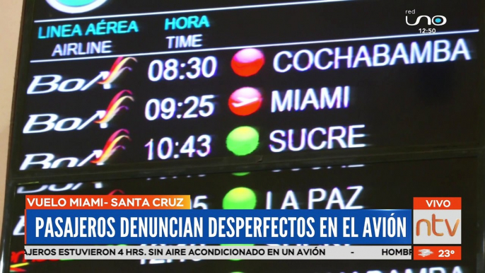 Pasajeros denuncian problemas durante un vuelo de Boa a Miami