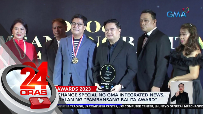 Climate change special ng GMA Integrated News, pinarangalan ng "Pambansang Balita Award" | 24 Oras