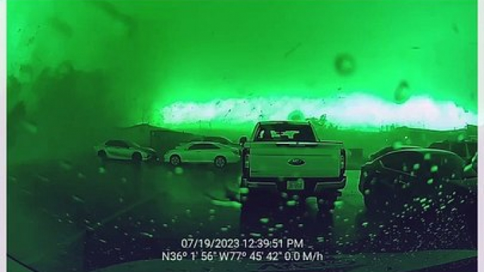 Dashcam Footage Captures Moment EF-3 Tornado Rips Through North Carolina Pfizer Facility