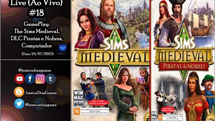 Live #18 - GamePlay: The Sims Medieval - DLC Piratas e Nobres (Computador)