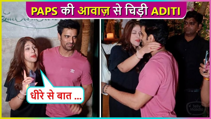 Mohit Malik's Wife Aditi Gets Irritated By Paps Loud Voice, Says ' Dheere Baat Karo.