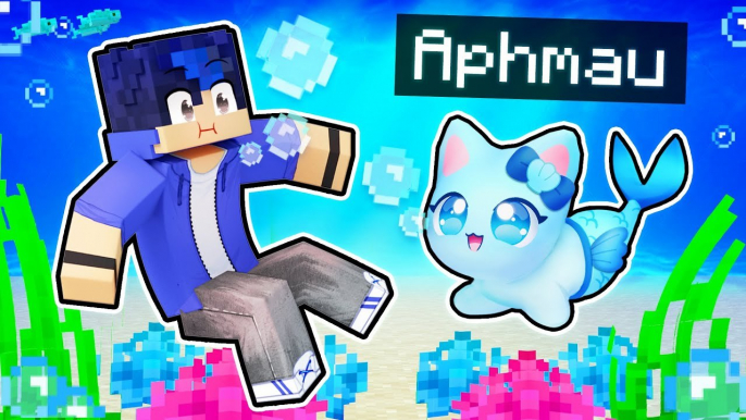 Playing Minecraft as a SECRET Mermaid Kitten!