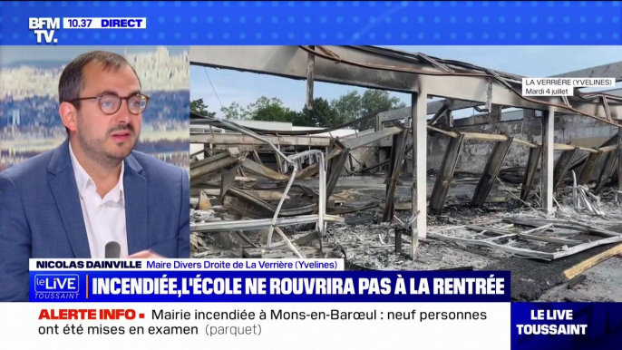 "C'est l'infranchissable qui a été franchi" témoigne Nicolas Dainville, maire Divers Droite de La Verrière dont deux écoles ont été incendiées au cours des émeutes