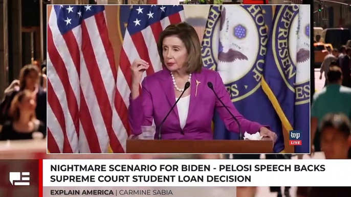 Nightmare Scenario For Biden - Pelosi Speech Backs Supreme Court Student Loan Decision