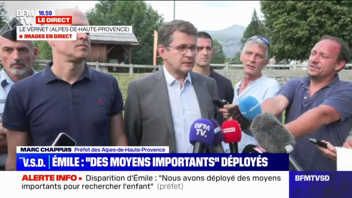 Disparition du petit Emile: "Près de trente gendarmes, 20 pompiers mobilisés", annonce Marc Chappuis, préfet des Alpes-de-Haute-Provence
